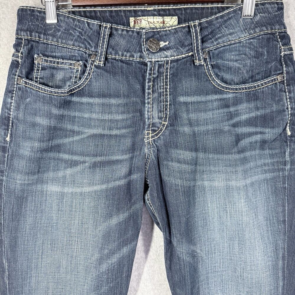 BKE Bootcut Jeans Womens 31x31.5 Blue Curvy Culture Western Stretch Whiskered - Picture 3 of 13